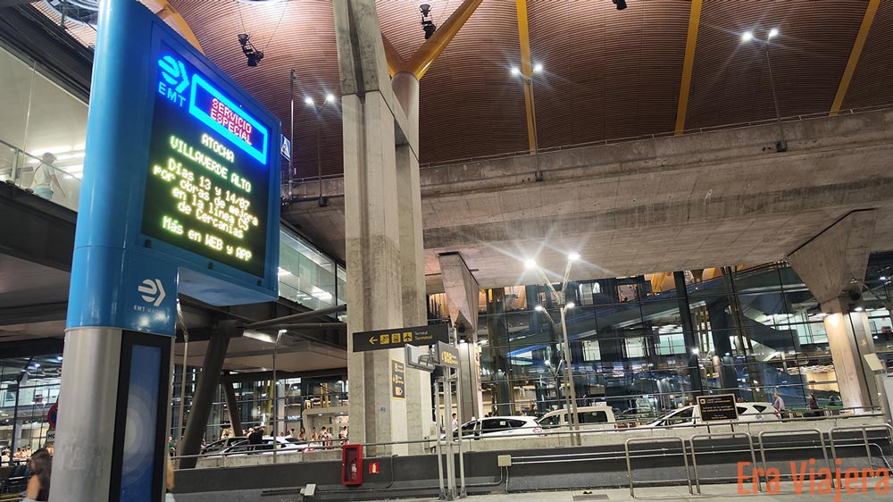 Aeropuerto de Madrid, Estación de bus