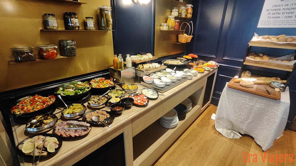 Buffet en el hotel de Ramat Gan