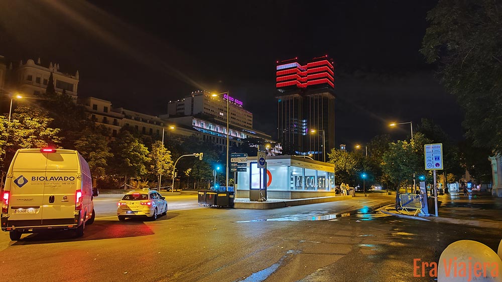Calles nocturnas en Madrid
