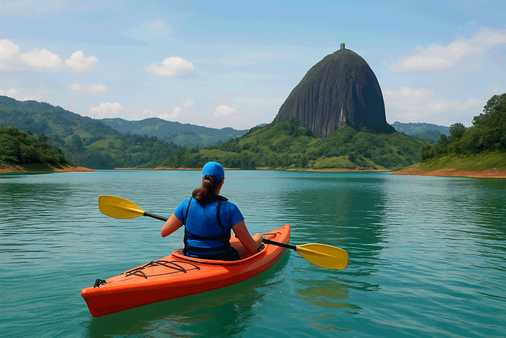 Hacer Kayak en Guatapé con vista al peñol
