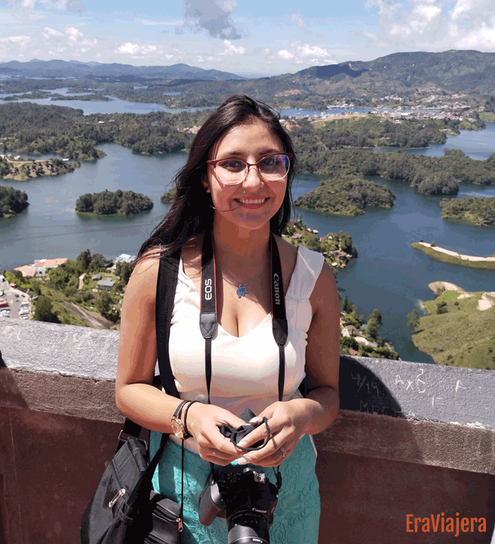 Vista a los lagos desde la Piedra del Peñol