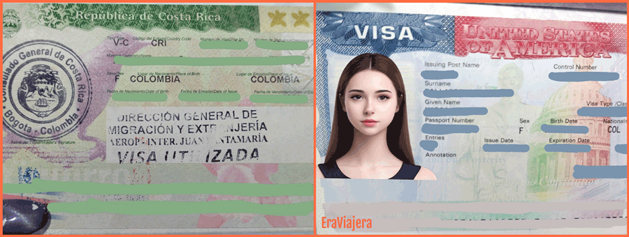 Visa de USA y Costa Rica