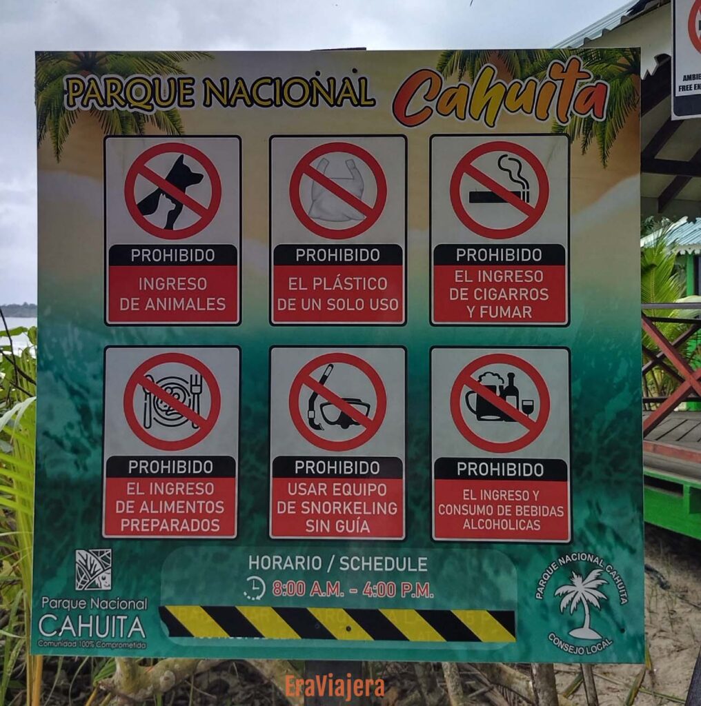 Recomendaciones antes de ir al parque Cahuita en Costa Rica